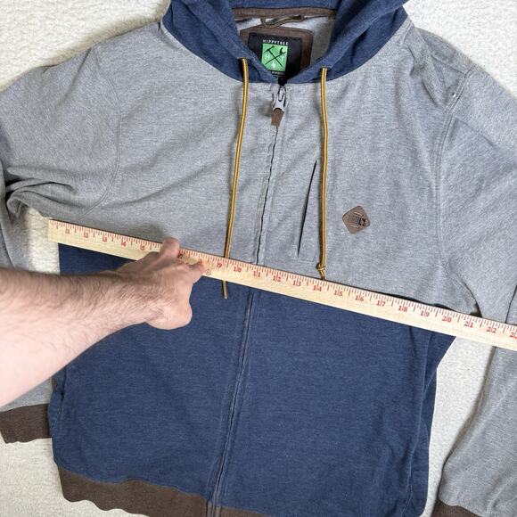 Hippy Tree Anorak Hoodie Mens Medium Gray Blue Surf Beach Pullover HippyTree - Picture 9 of 16